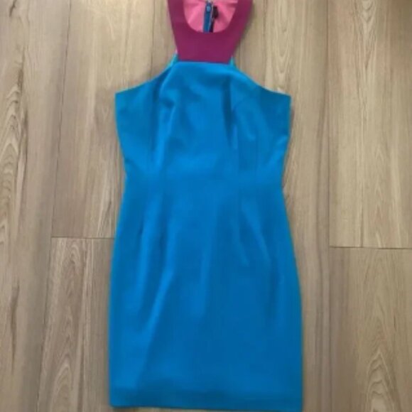 NEW JAYGODFREY Color Block Racerback Mini Dress - Picture 1 of 3
